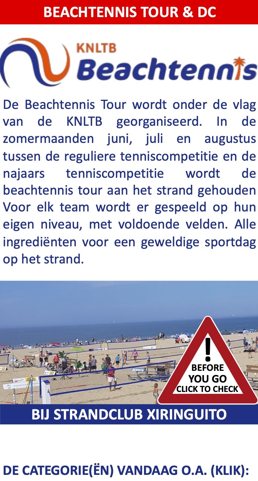 BTH Beach Tennis Holland Xiringuito Scheveningen KNLTB