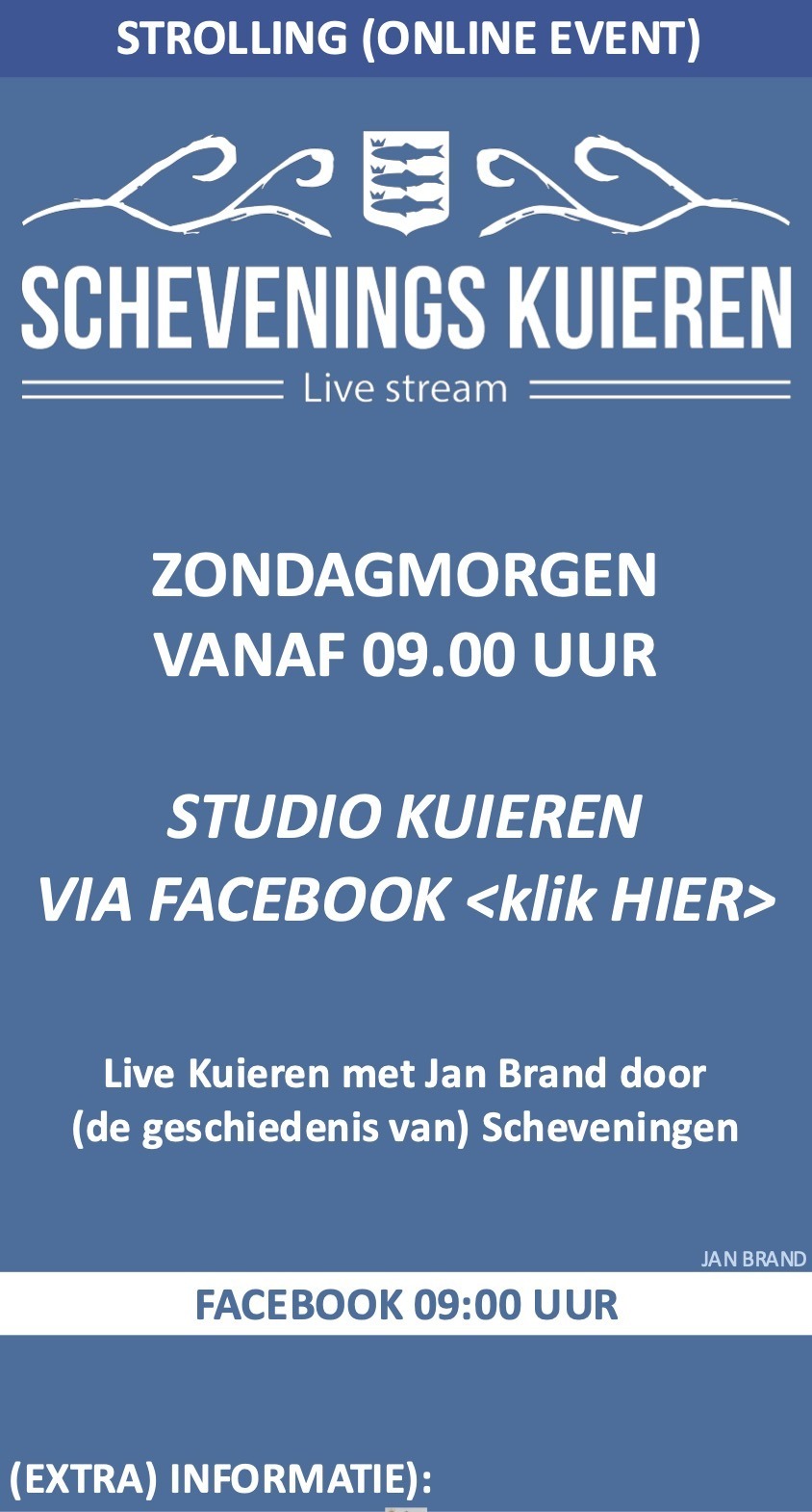 Schevenings kuieren met Jan Brand Live Stream Kijk je mee? aanvang 09.00 uur