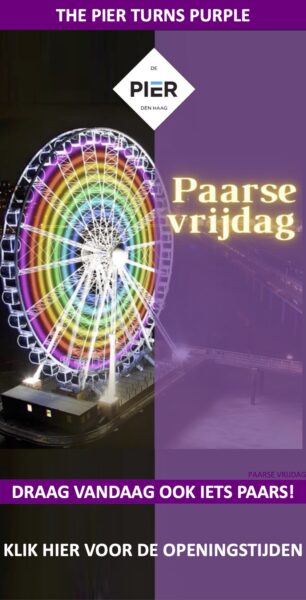 De Pier kleurt Paars Scheveningen Paarse Vrijdag