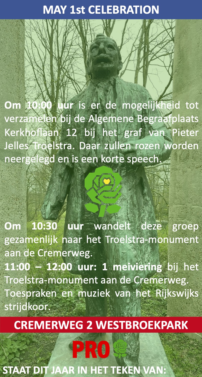 PvdA 1 mei Cremerweg Scheveningen Pieter Jelles Troelstra