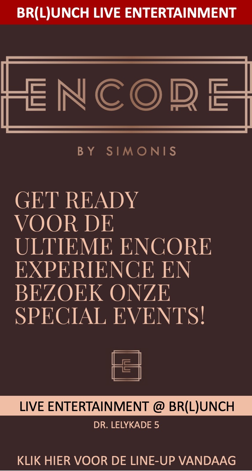 Encore Zondagmiddag Lunch Dr Lelykade 5