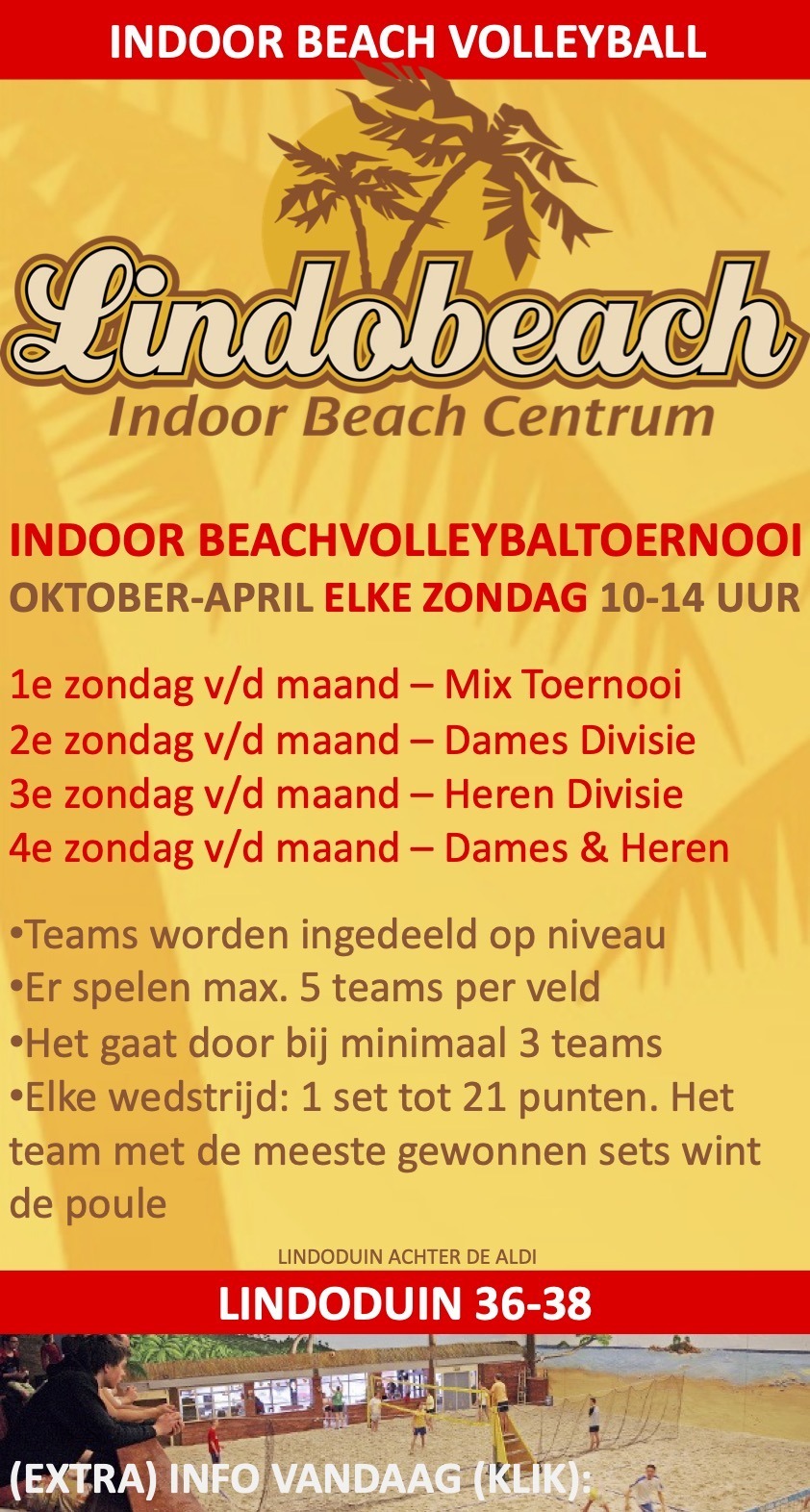 Lindobeach Scheveningen Indoor Volleybal Competities