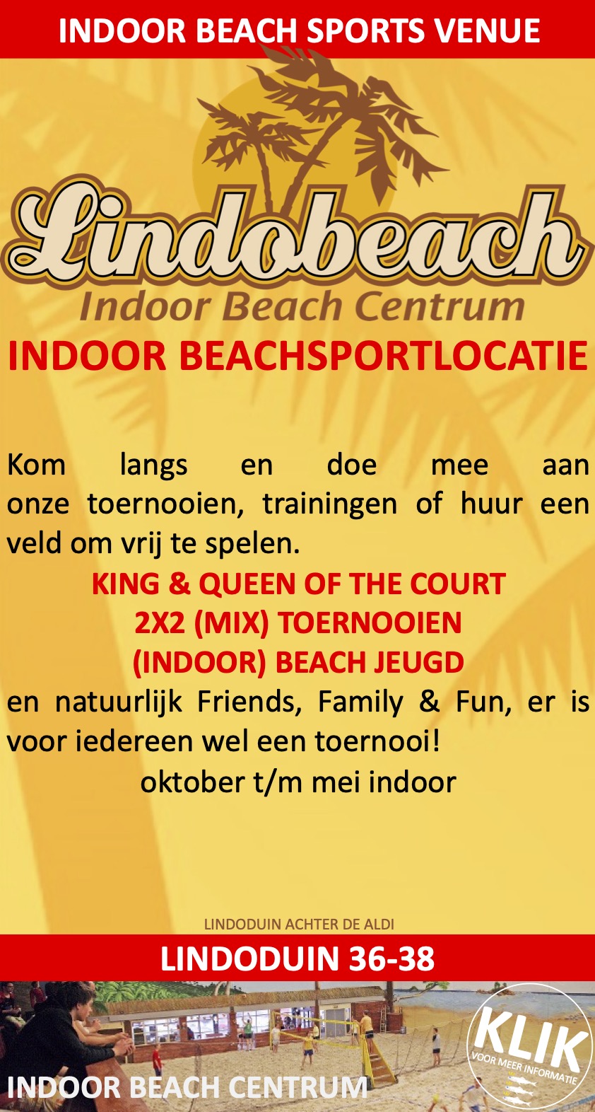 Lindobeach Scheveningen Indoor Volleybal Competities