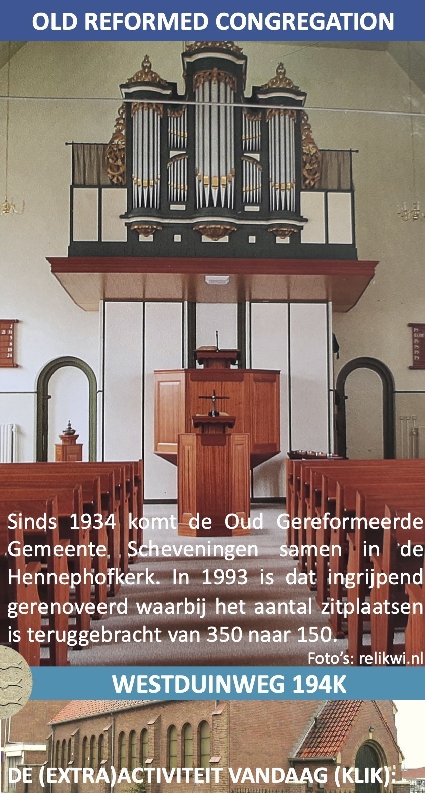 Oud Gereformeerde Gemeente Scheveningen Westduinweg 194K