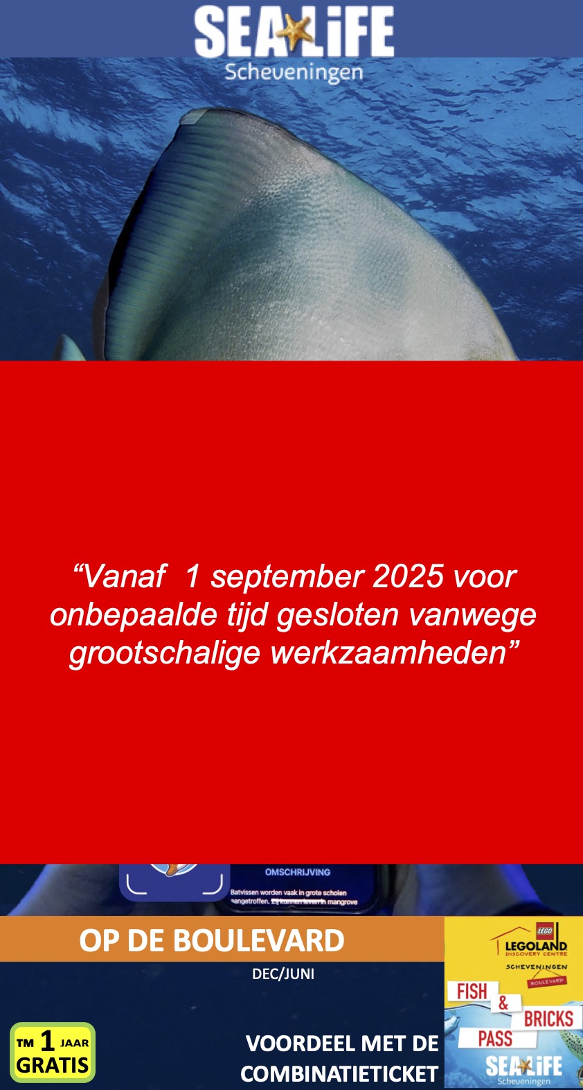 SeaLife Boulevard Scheveningen Discovery Center NL 12/6