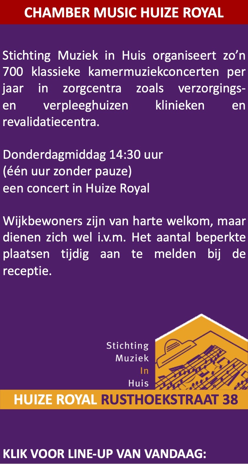 Stichting Muziek in Huiscare for Jazz MiH Concertagenda Scheveningen