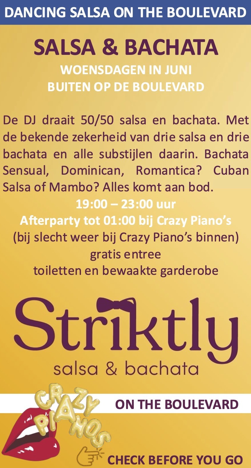 Striktly Salsa Boulevard Scheveningen Crazy Piano's