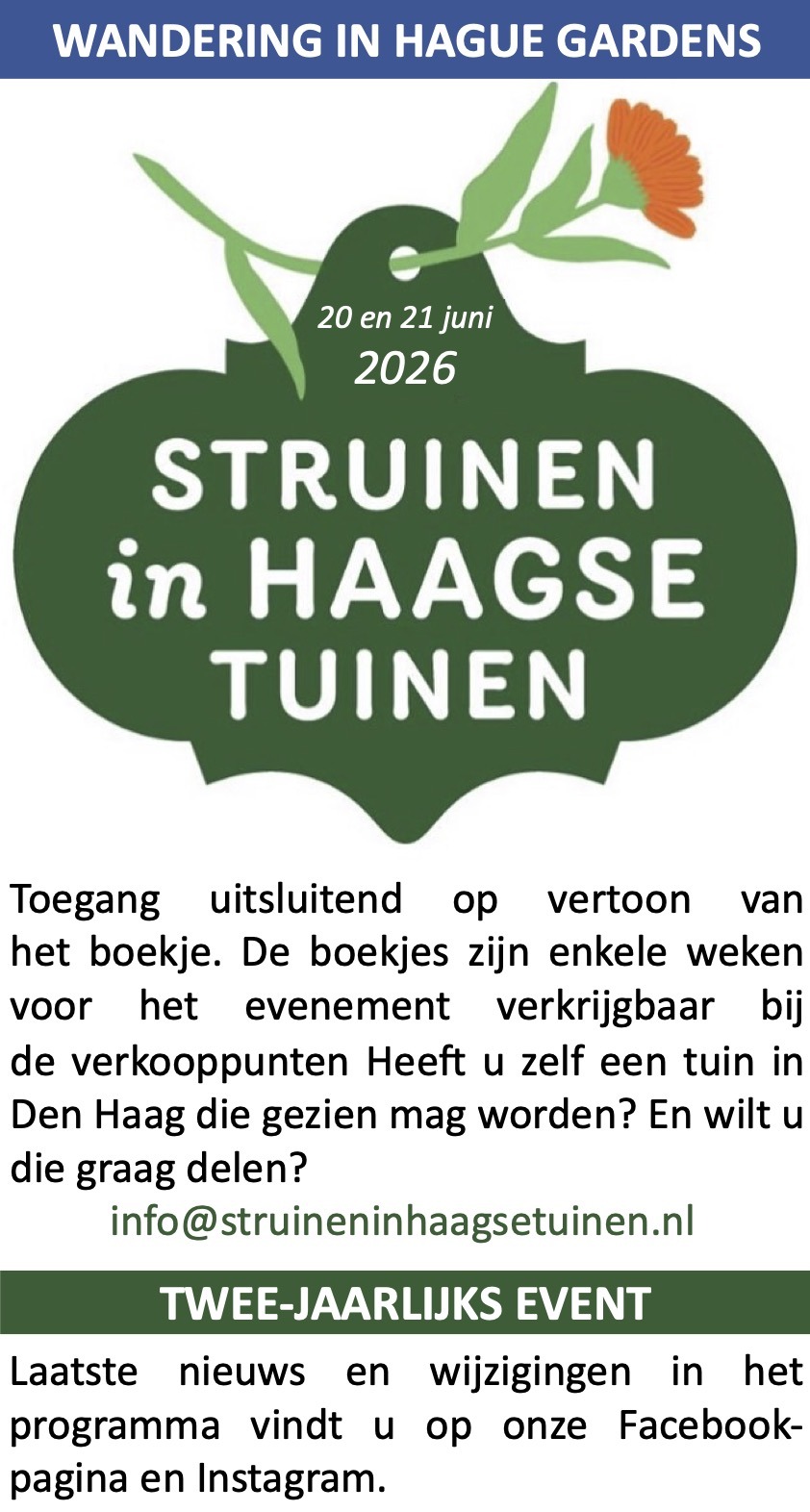 Struinen in Haagse Tuinen