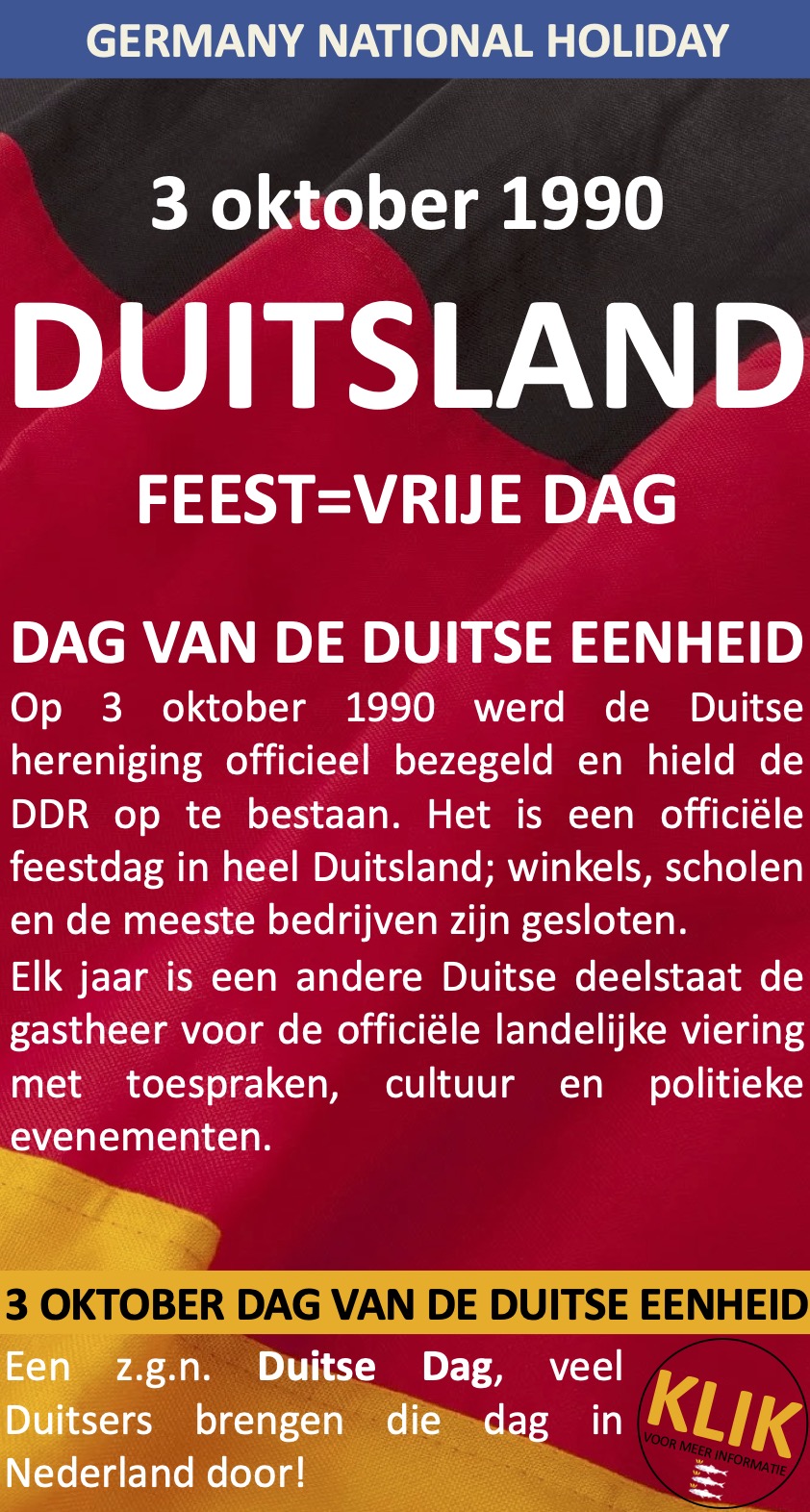 Duitsland Dag van de Duitse Eenheid 3 oktober 1990