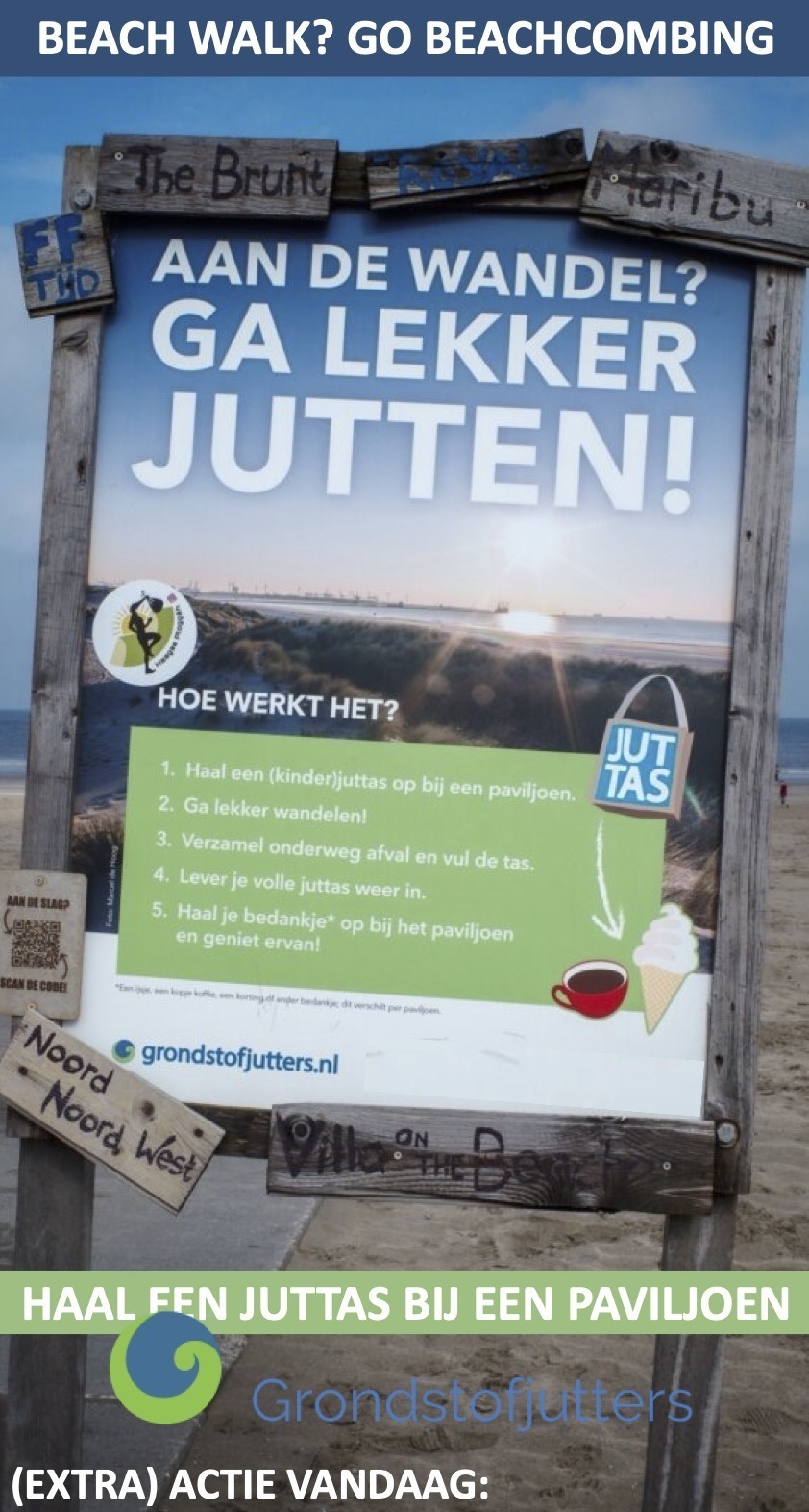 Strandwandelen ga lekker Jutten
