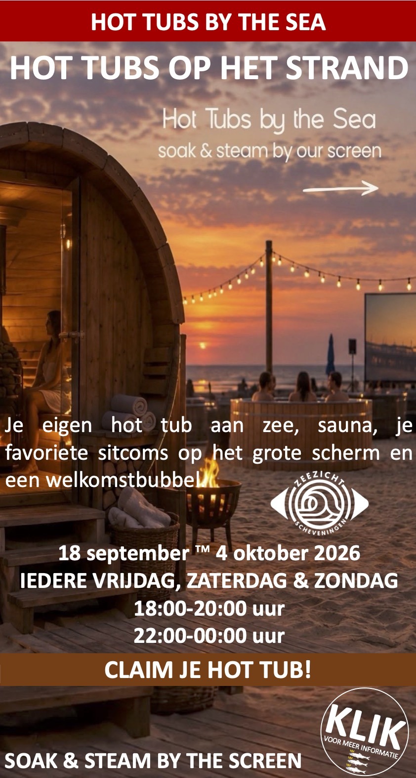 HOT TUB by the SEA BeachClub Zeezicht Strand Noord 49 Scheveningen